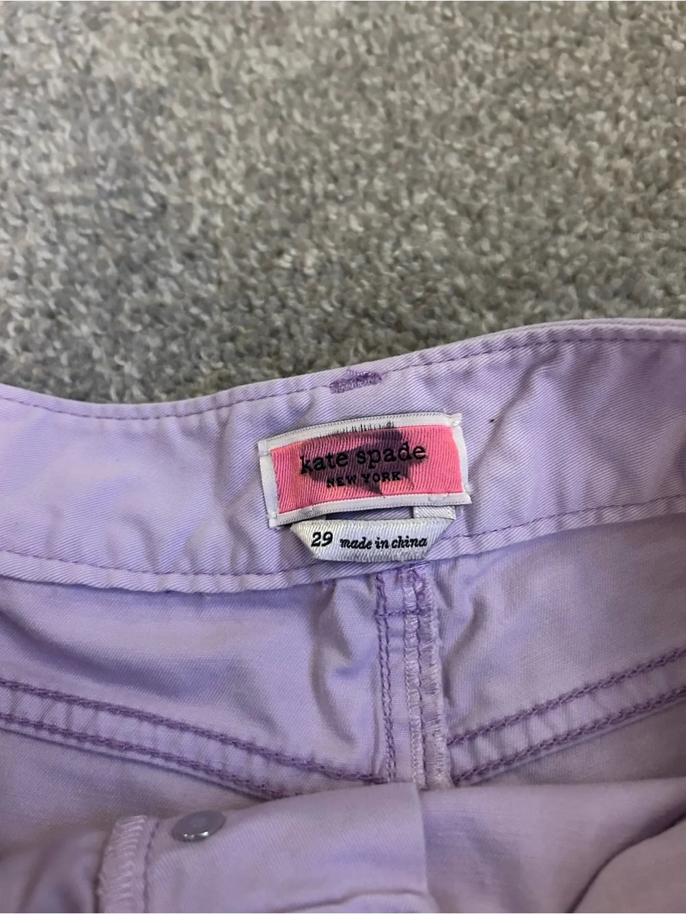 Kate Spade Women’s Lavender Wide Leg Button-Front Capri’s
